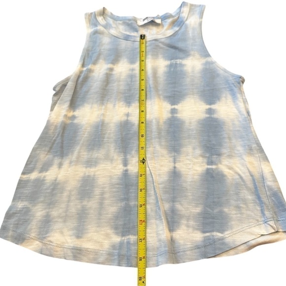 Double Zero Brand Women's Blue Tie Dye Stripe Jersey Tank Top Size Spicy Small - Picture 8 of 8